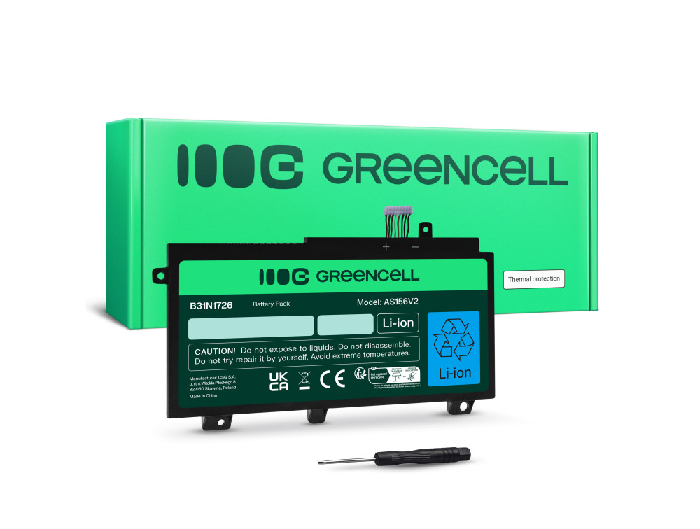 Green Cell Battery B31N1726 AS156V2 для Asus TUF Gaming FX504 FX504G FX505 FX505D FX505G A15 FA506 A17 FA706 3100mAh 11,4 V