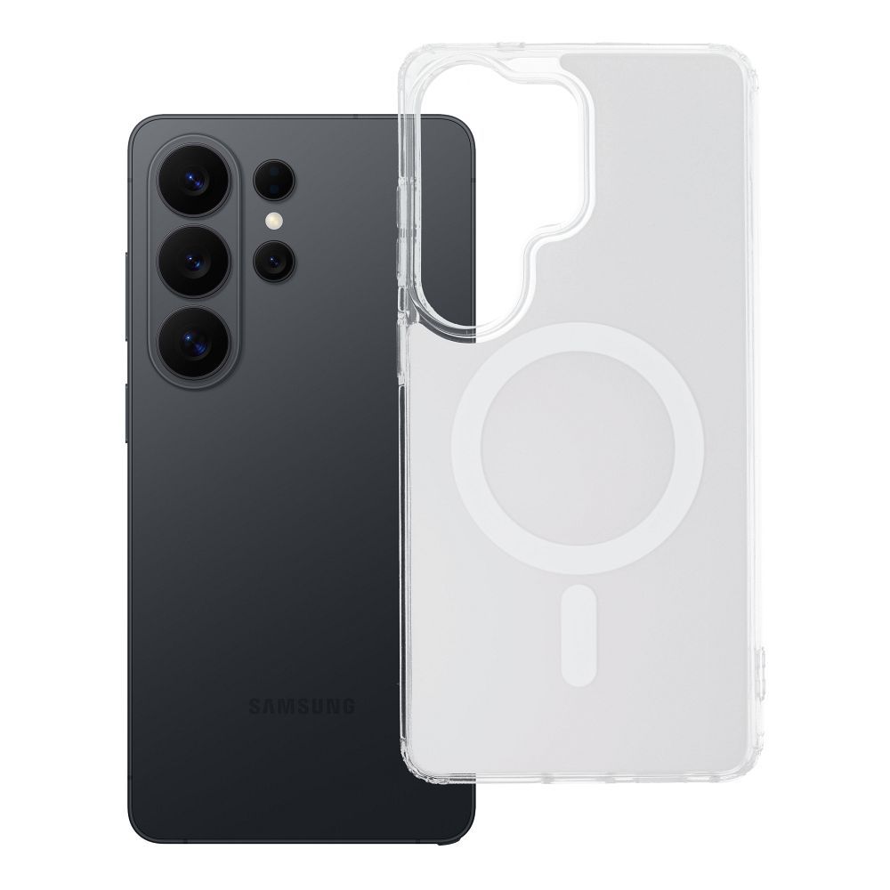 Чехол Samsung S26 ULTRA Clear Fusion Mag Cover совместимый с MagSafe белый