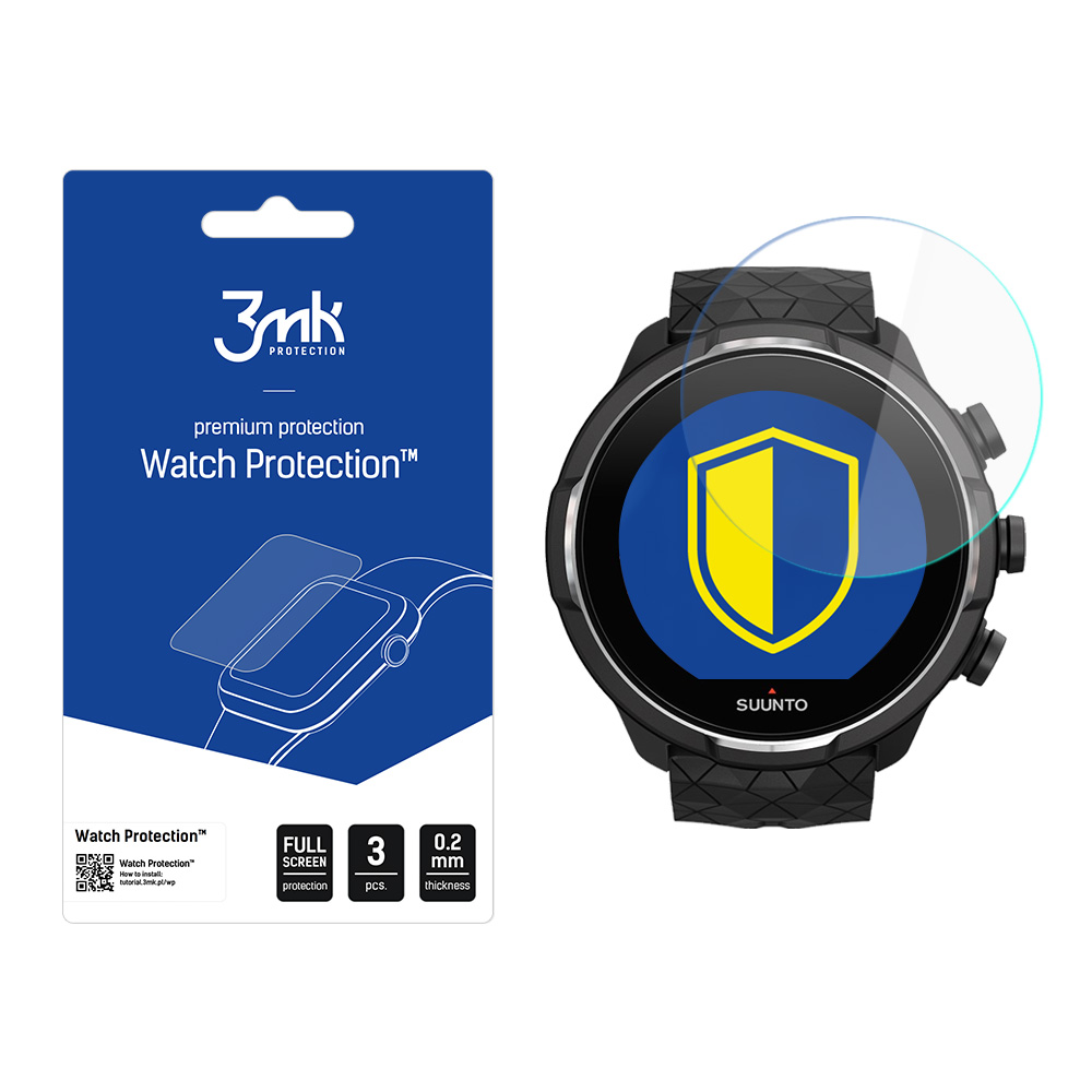 3mk laikrodžio apsauga™ v. FlexibleGlass hibridinis stiklas ant Suunto 9 Baro Titanium