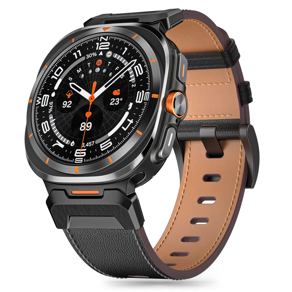 TECH-PROTECT DELTA PRO кожаный ремешок Samsung Galaxy Watch Ultra (47 MM) черный