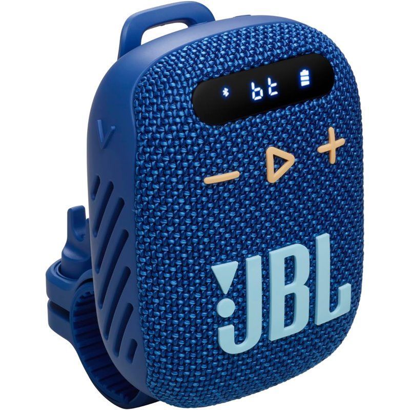 Belaidis garsiakalbis JBL Wind 3 su vairo laikikliu mėlynas