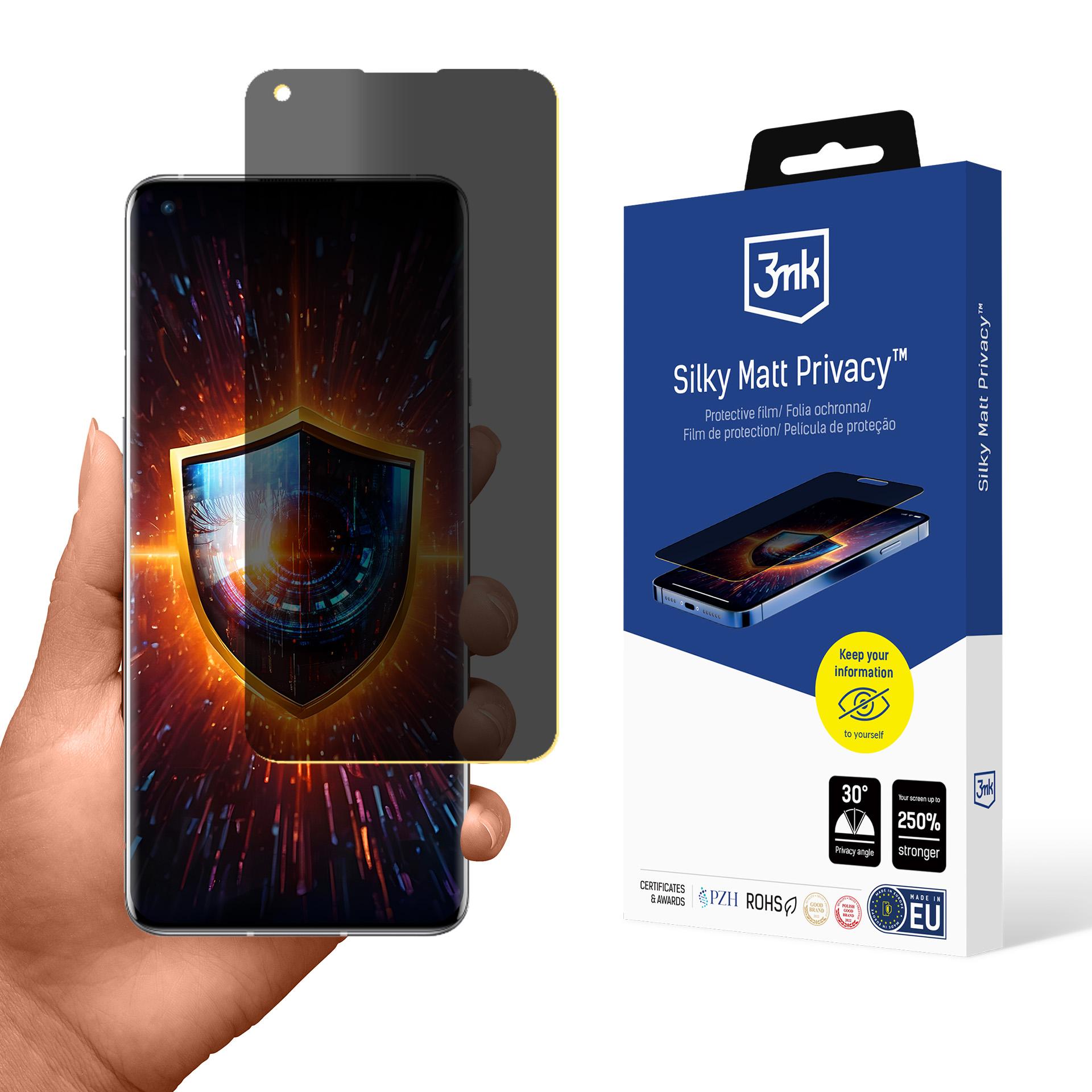 3mk Silky Matt Privacy: защитная плёнка от посторонних взглядов для OnePlus 9 Pro