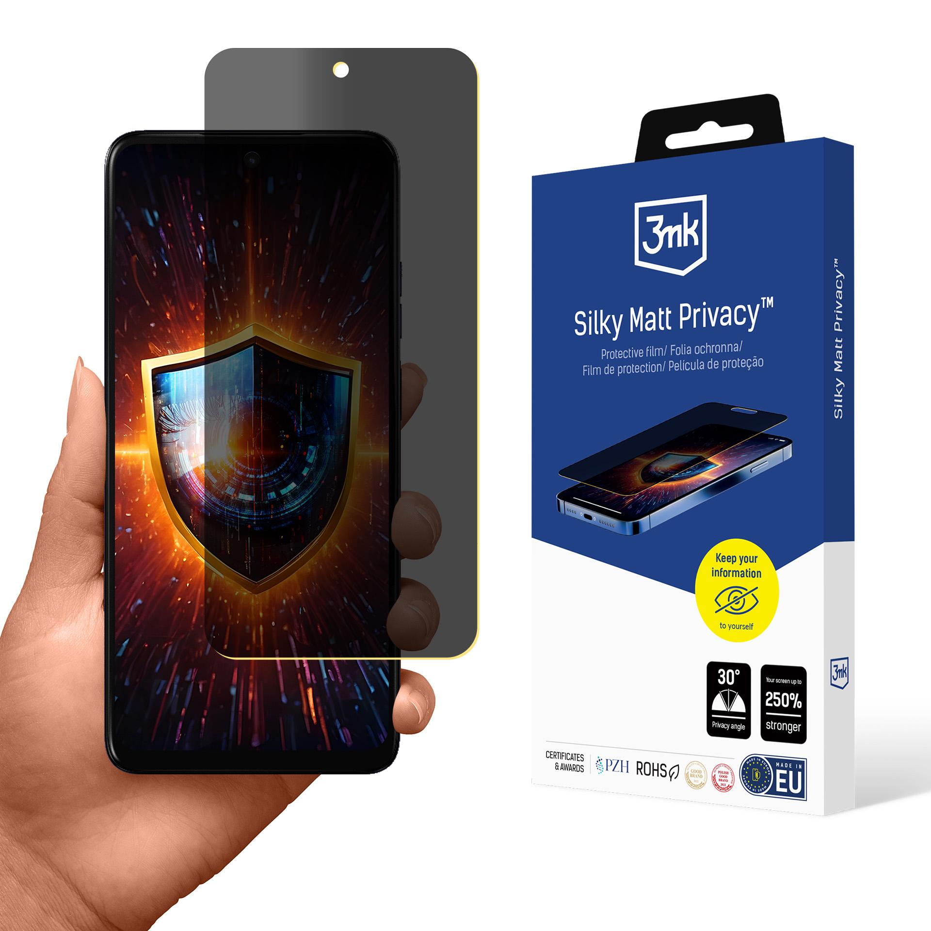 3mk Silky Matt Privacy™ Privacy Film for Motorola Moto E15