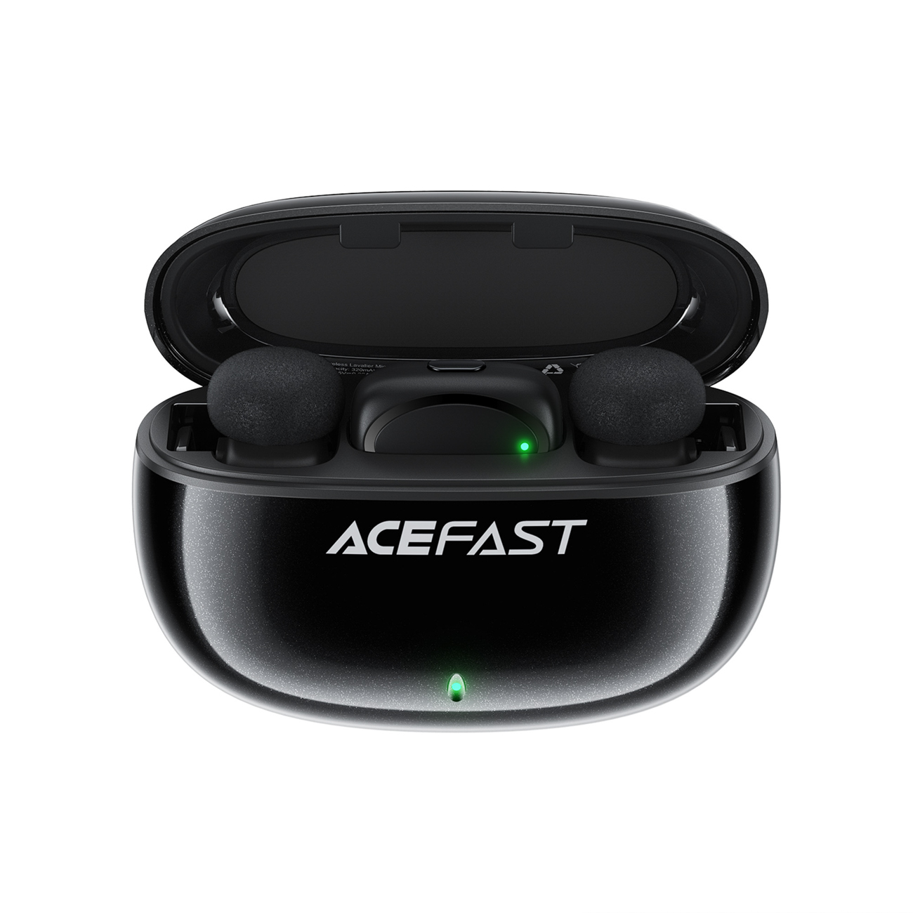 Acefast R2 belaidžiai prisegami mikrofonai - juoda