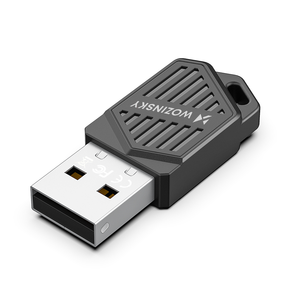 Wozinsky WAX-900 dviejų dažnių juostų USB Wi-Fi 6 adapteris su Bluetooth 5.4 - juodas