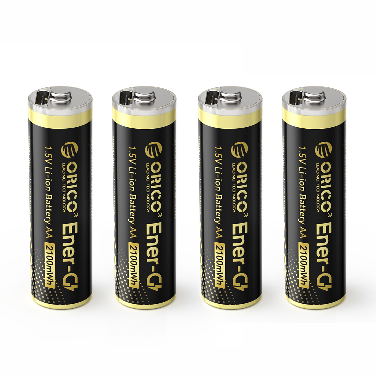 Orico Ener-G EG5C AA ličio baterijos 1.5V 2100mWh įkraunamos per USB-C 4 vnt.