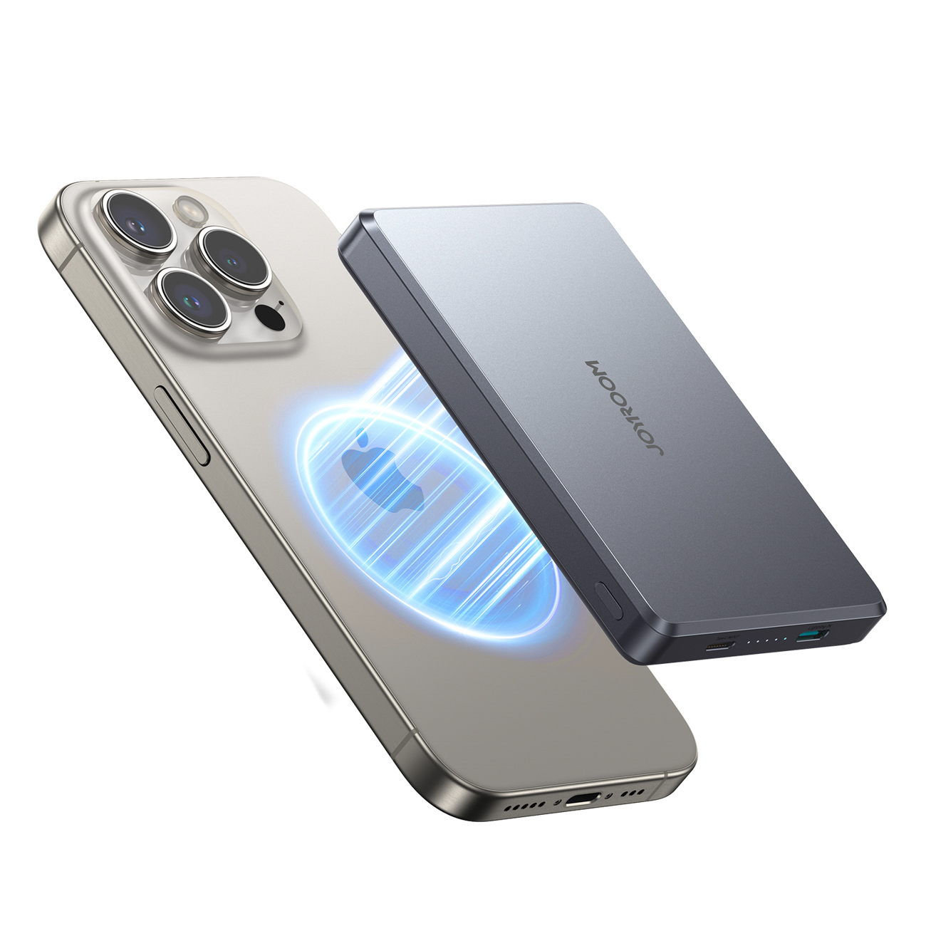 Joyroom JR-PBM08 Pro 22,5 W 10000 mAh išorinė baterija su belaidžiu įkrovimu ir 2 x USB-C – pilka