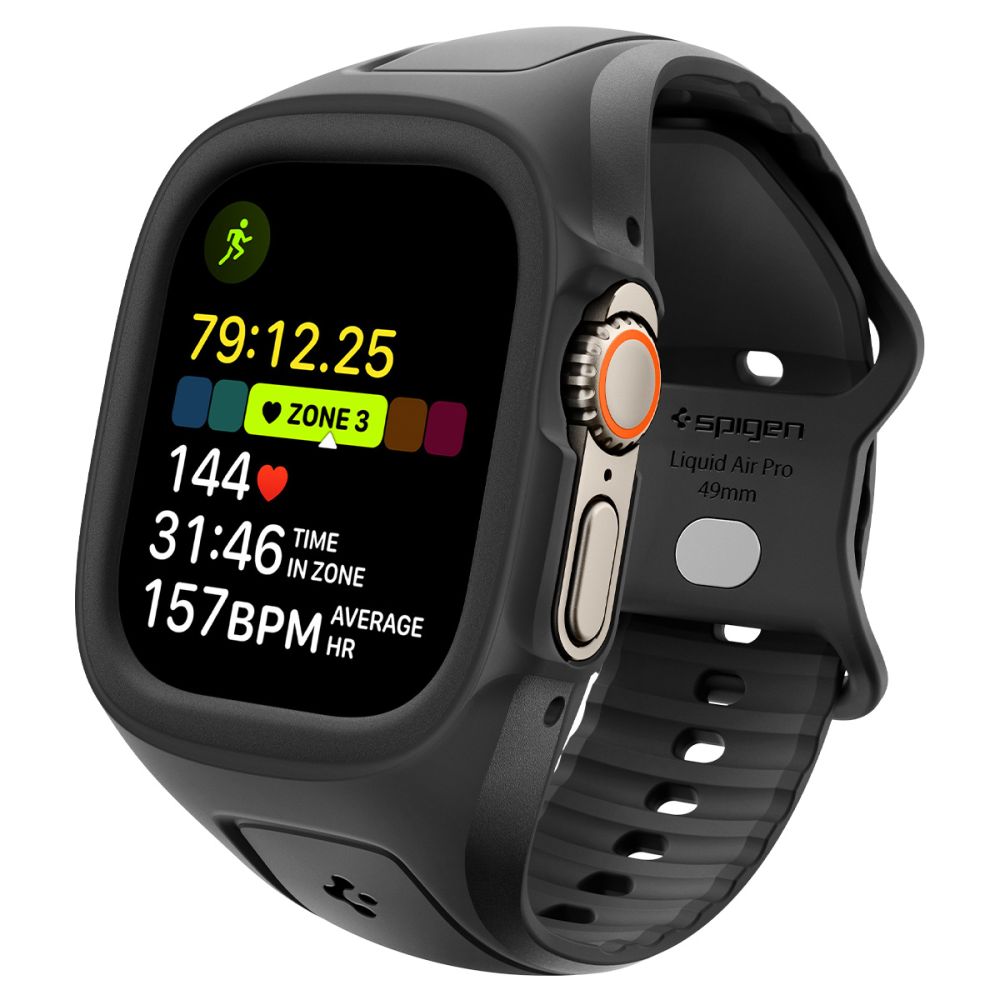 Spigen Liquid Air Pro dirželis Apple Watch Ultra 49mm - juodas