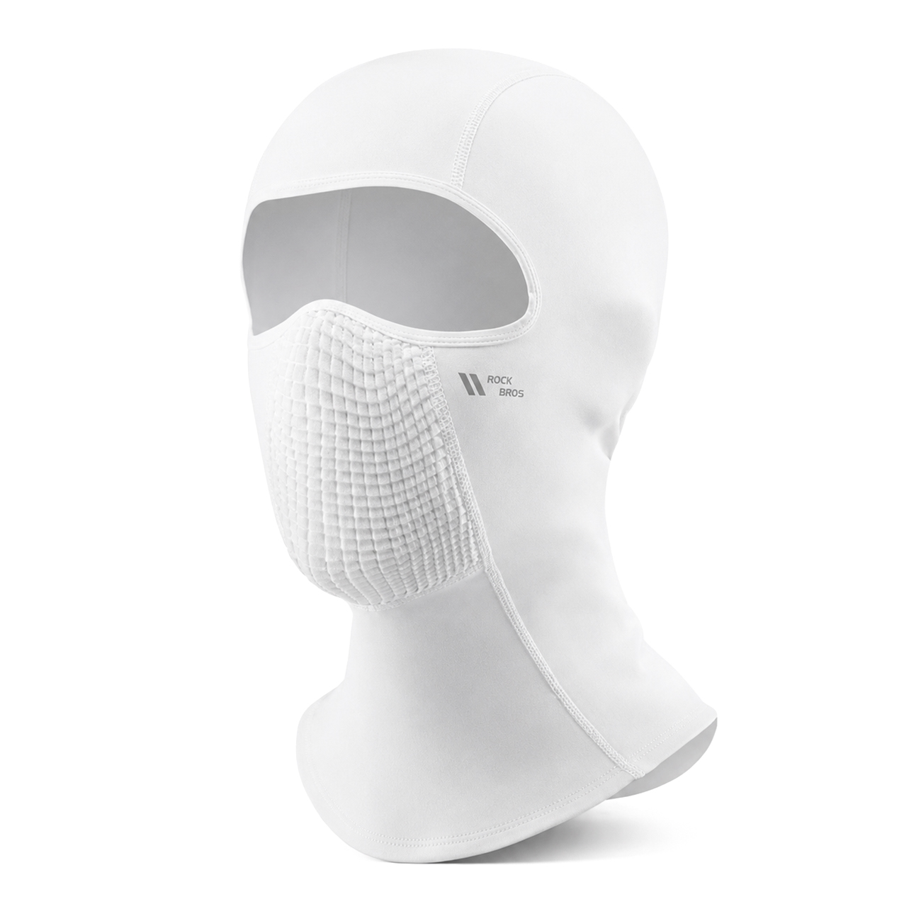 Rockbros LF25699 flisinė dviratininko balaklava – balta