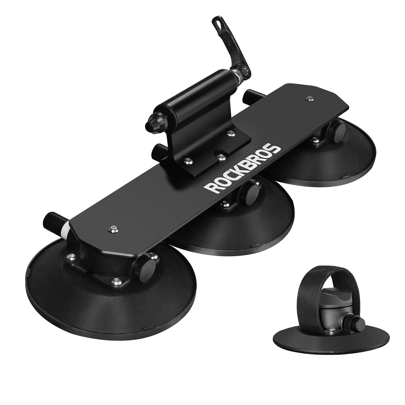 Rockbros XP1001 siurbtukinis automobilio stogo laikiklis 1 dviračiui – juodas