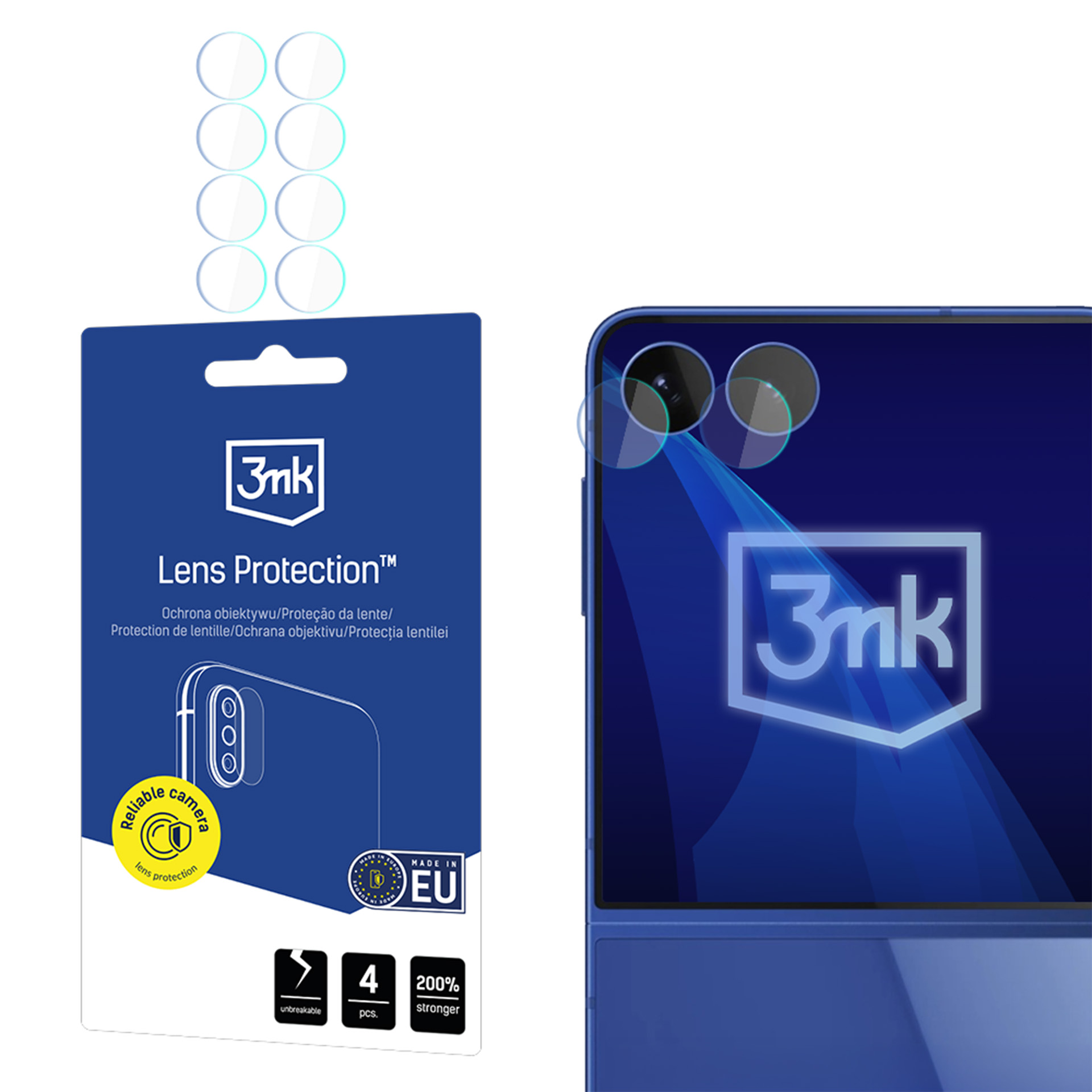 3mk Lens Protection™ гибридное стекло объектива камеры Samsung Galaxy Z Flip 8