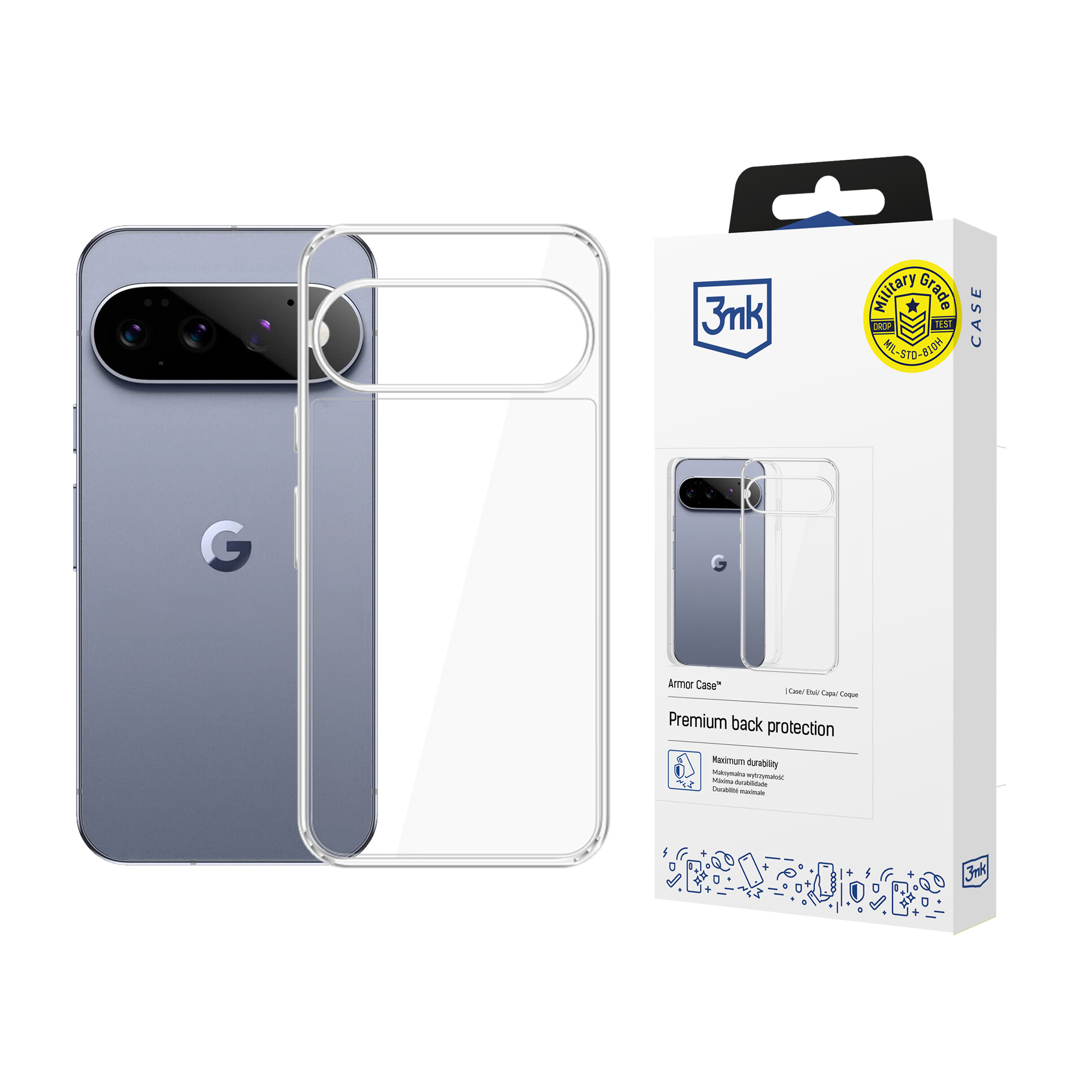 3mk „Armor Case“ dėklas, skirtas „Google Pixel 11 Pro“ – skaidrus