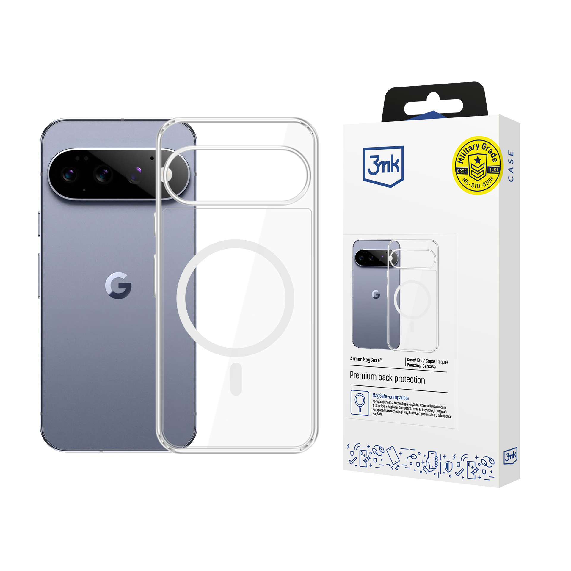 3mk „Armor MagCase“ dėklas, skirtas „Google Pixel 11 Pro“ – skaidrus