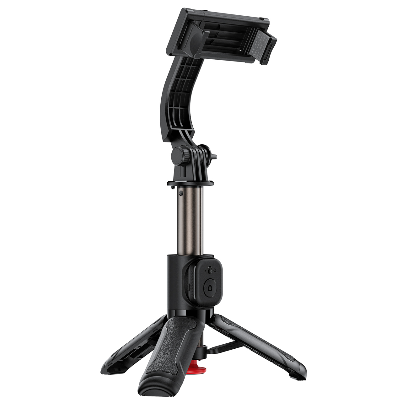 Acefast E42 asmenukių lazda su automatiniu trikoju ir Bluetooth nuotolinio valdymo pulteliu 63 cm - juoda