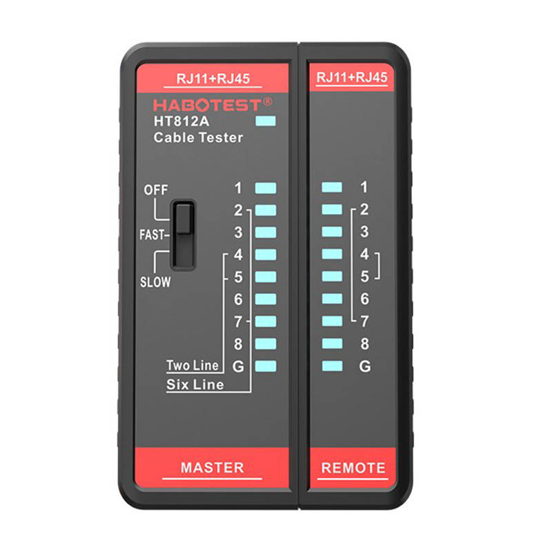 Tinklo kabelių testeris Habotest HT812A RJ45/RJ14/RJ12/RJ9