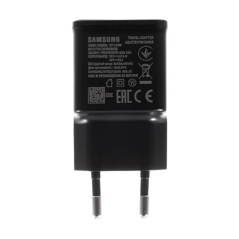 Зарядное устройство оригинал Samsung Note 4 N910F USB FastCharge (EP-TA200EBE) 2A черный
