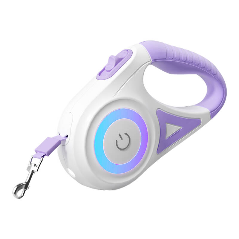 Rojeco automatinis šunų pavadėlis LED 5 m (violetinis)