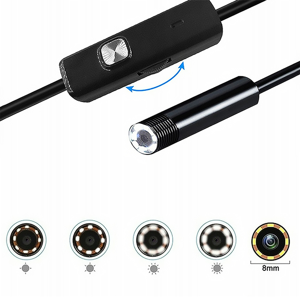 Эндоскопическая камера 2m объектив 8/7/5.5mm USB-C/Micro-USB LTC