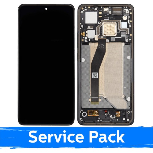 LCD-дисплей, совместимый с Xiaomi 14T Pro, с рамкой / титаново-черный / (сервисный комплект)