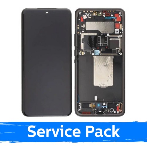 Ekranas skirtas Xiaomi 15 Ultra su rėmeliu / Black / (Service Pack)