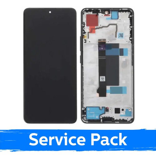 LCD Display Compatible With Xiaomi Redmi Note 13 Pro 5G / Poco X6 5G with Frame  / Olive Green / (Service Pack)