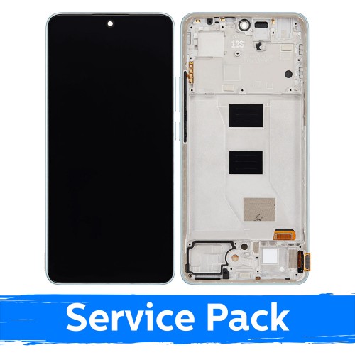 Ekranas skirtas Xiaomi Redmi Note 14 5G / Poco M7 Pro 5G su rėmeliu / Coral Green / (Service Pack)
