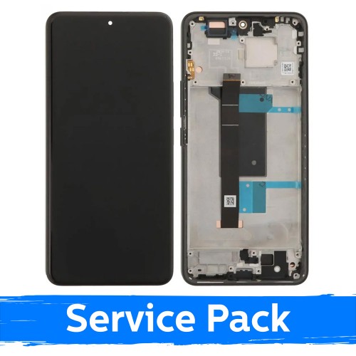 Ekranas skirtas Xiaomi Redmi Note 15 Pro 4G su rėmeliu / Glacier Blue / (Service Pack)