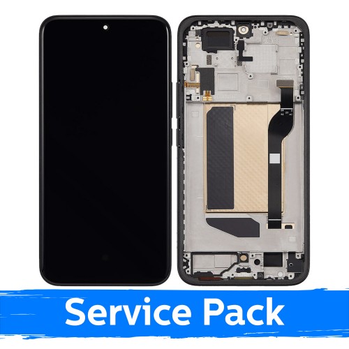 LCD Display Compatible With Xiaomi Redmi Note 15 Pro+ 5G with Frame / Black / (Service Pack)