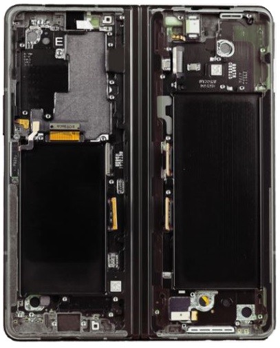 Originalus Samsung F926 Z Fold3 5G LCD ekranas su jutikliniu ekranu (vidinis), Phantom Black spalvos (naudotas, C klasė)