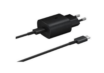 Įkroviklis originalus Samsung Fast Charging (EP-TA800B) (25W) juodas + USB-C laidas