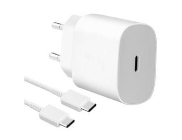Įkroviklis originalus Samsung Fast Charging (EP-TA800W) (25W) baltas + USB-C laidas