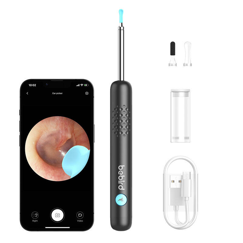 Išmanioji ausų valymo lazdelė su kamera Bebird R1 juoda