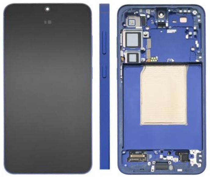 Ekranas Samsung S936 S25 Plus su lietimui jautriu stikliuku ir rėmeliu Navy originalus (assembled service pack)