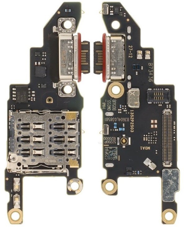 Гибкий шлейф Xiaomi Poco X8 Pro 5G с разъемом зарядки и микрофоном, контактом SIM-карты оригинал (service pack)