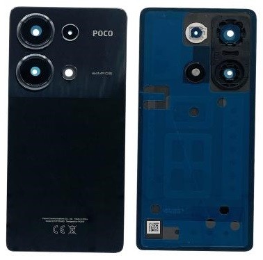 Back cover for Xiaomi Poco M6 Pro Black original (service pack)