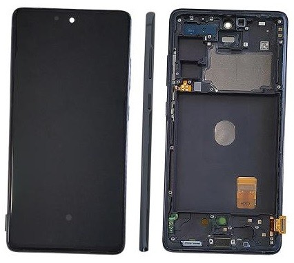 Ekranas Samsung G780/G781 S20 FE su lietimui jautriu stikliuku ir rėmeliu Cloud Navy originalus (service pack)