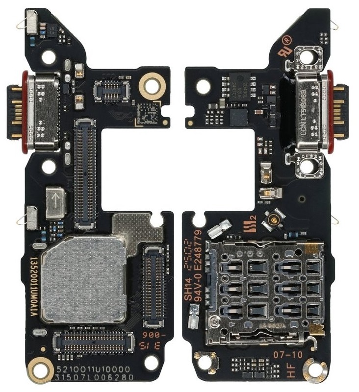 Шлейф Xiaomi Poco F7 Ultra 5G с разъемом зарядки и микрофоном, контакт SIM-карты оригинал (service pack)