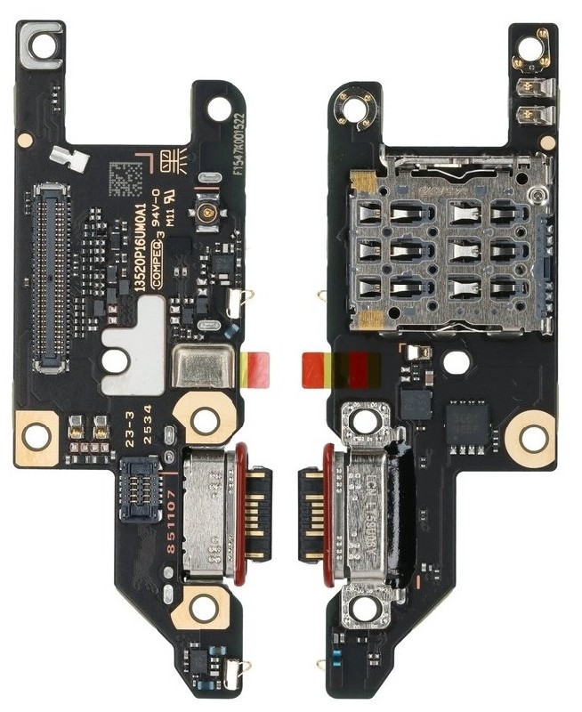 Flex Xiaomi Poco M8 Pro 5G with charging connector and microphone, SIM card contact original (service pack)