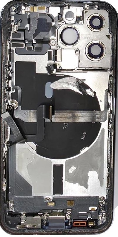 Originalus Sierra Blue spalvos iPhone 13 Pro galinis dangtelis su NFC įkrovimo šleifu ir mikrofonu (naudotas, B klasė)