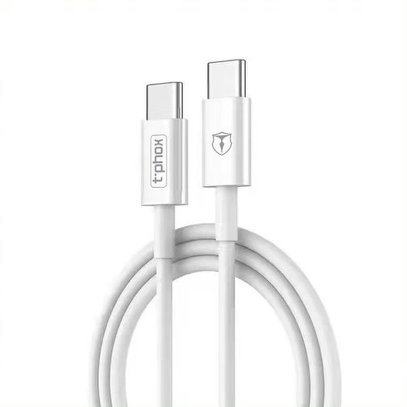 T-PHOX КАБЕЛЬ СЕРИИ GLARY LITE 3W 1M USB-C/USB-C БЕЛЫЙ