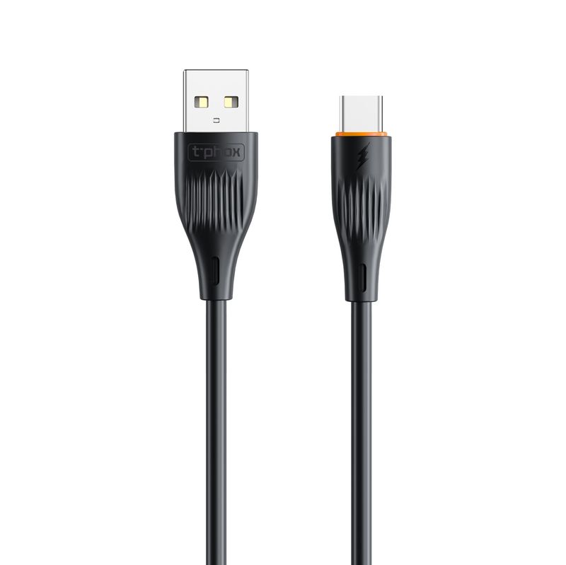 T-PHOX кабель X-Lite Type-C, черный, 1M 3A