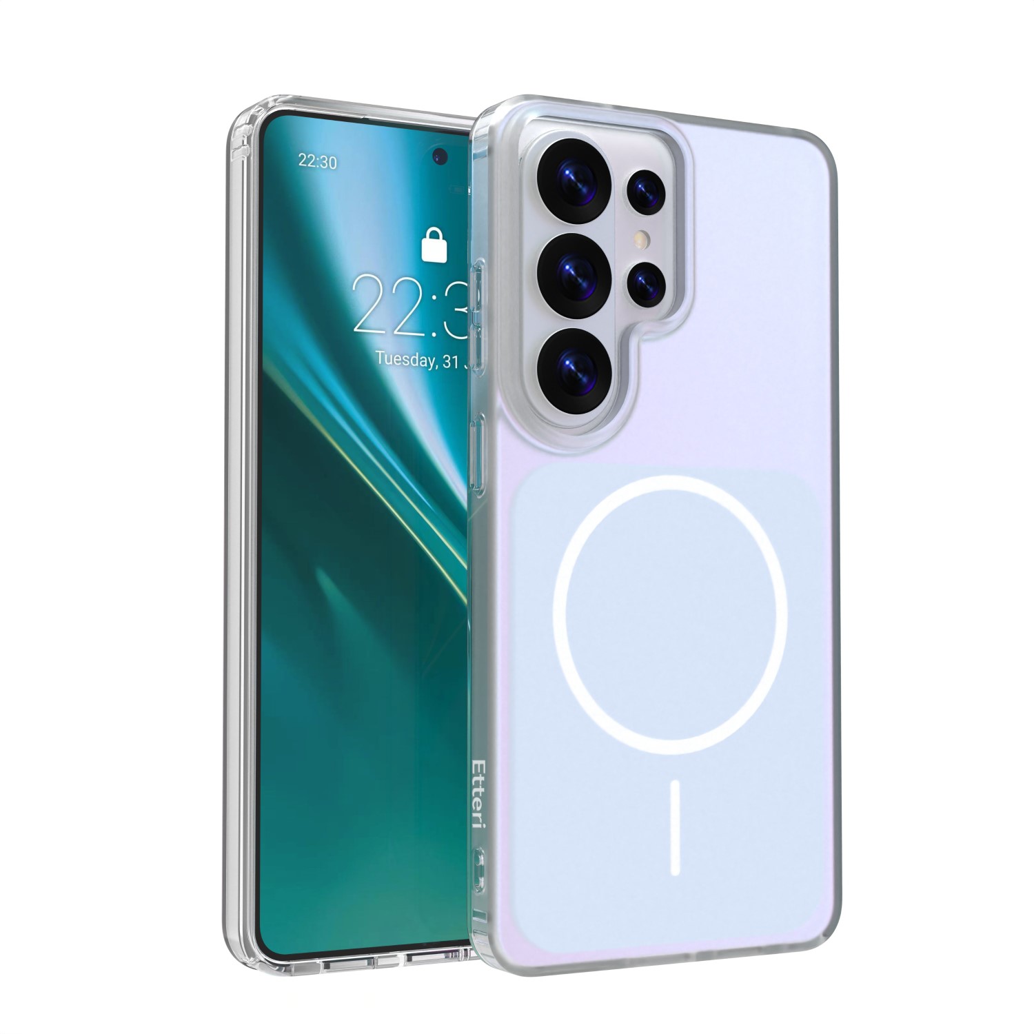 Etteri Hidden Pearl чехол для Samsung S26 Ultra голубой