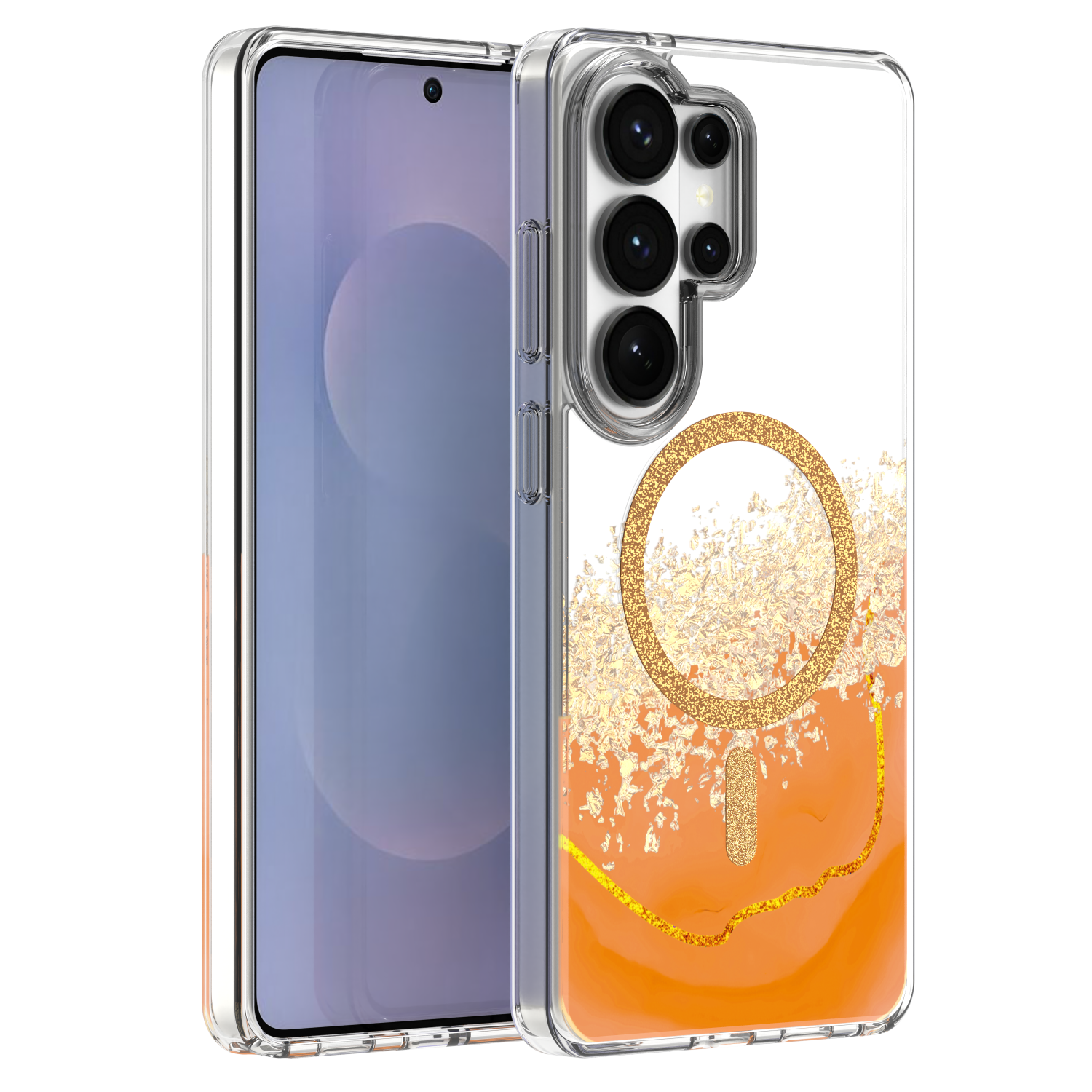Чехол Epoxy Mag для Samsung Galaxy S26 Ultra оранжевый