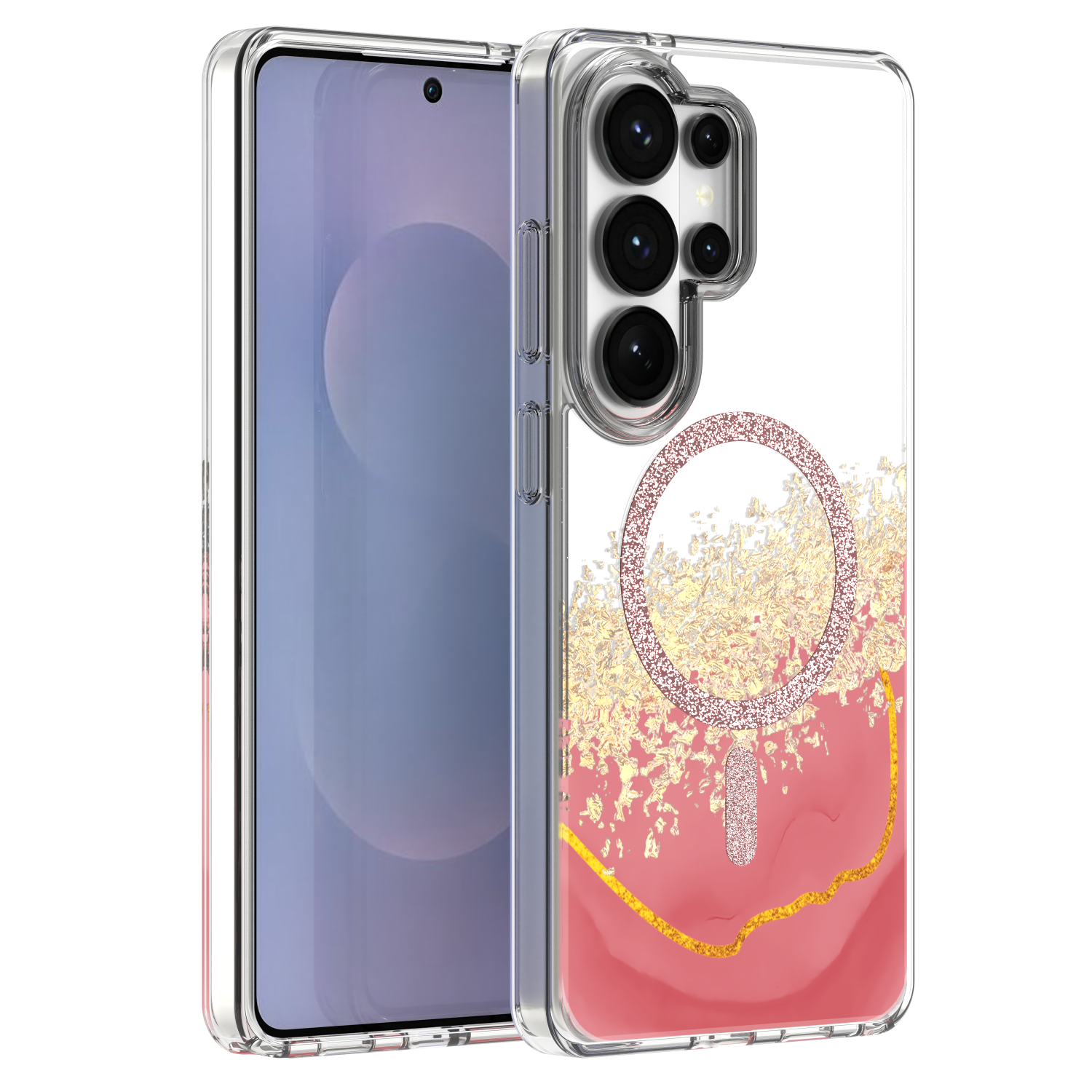 Чехол Epoxy Mag для Samsung Galaxy S26 Ultra розовый