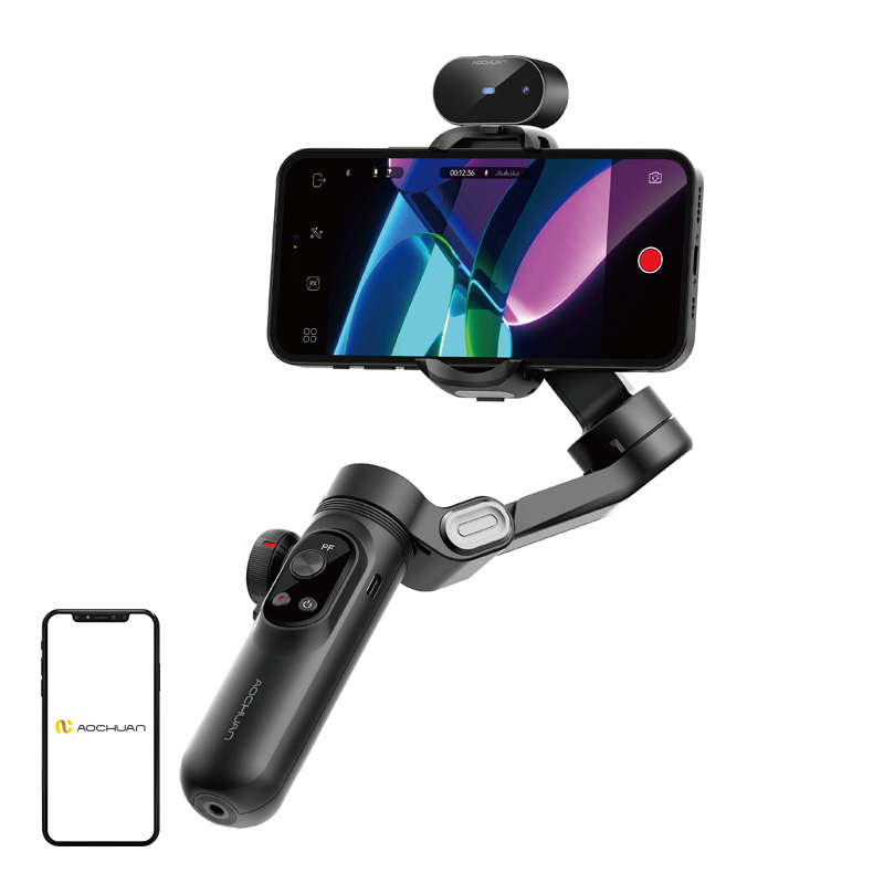 AOCHUAN X Pro stabilizatorius su AI jutikliu (juodas)