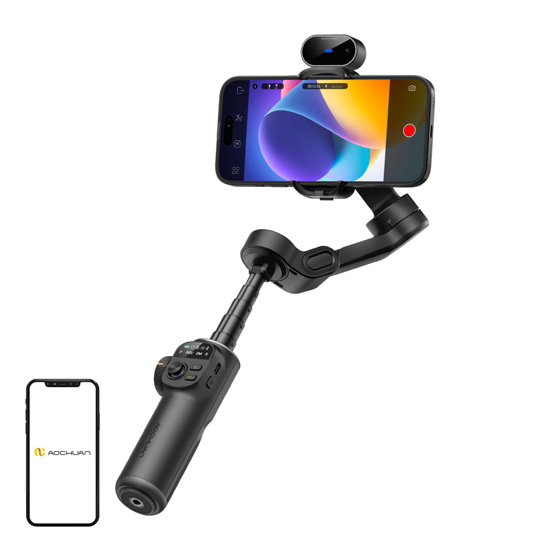 AOCHUAN X2 stabilizatorius su AI jutikliu (juodas)