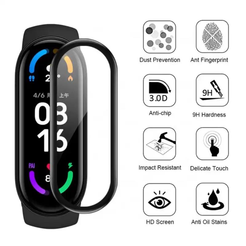 Grūdintas stiklas 3D Mi Band 9/M9