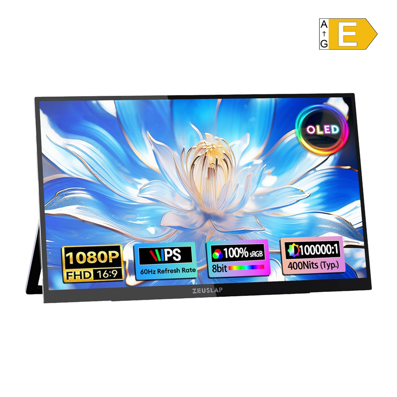 ZEUSLAP OL133ED nešiojamas monitorius su 13.3" jutikliniu ekranu