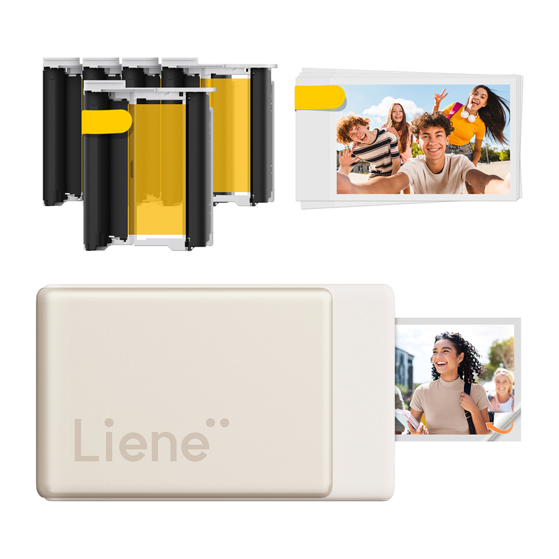 Liene Pearl N200 Pro 2x3" nešiojamo nuotraukų spausdintuvo rinkinys (auksinis)