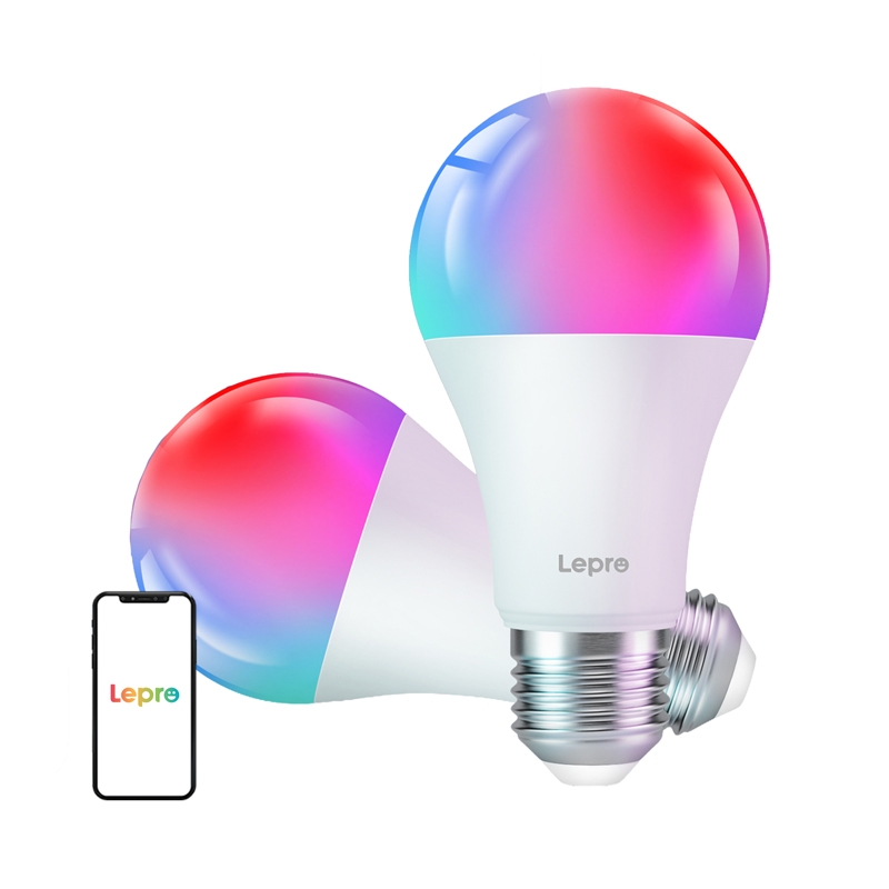 LEPRO B2-2 E27 Wi-Fi LED lemputė, 1100 lm, 2 vnt.